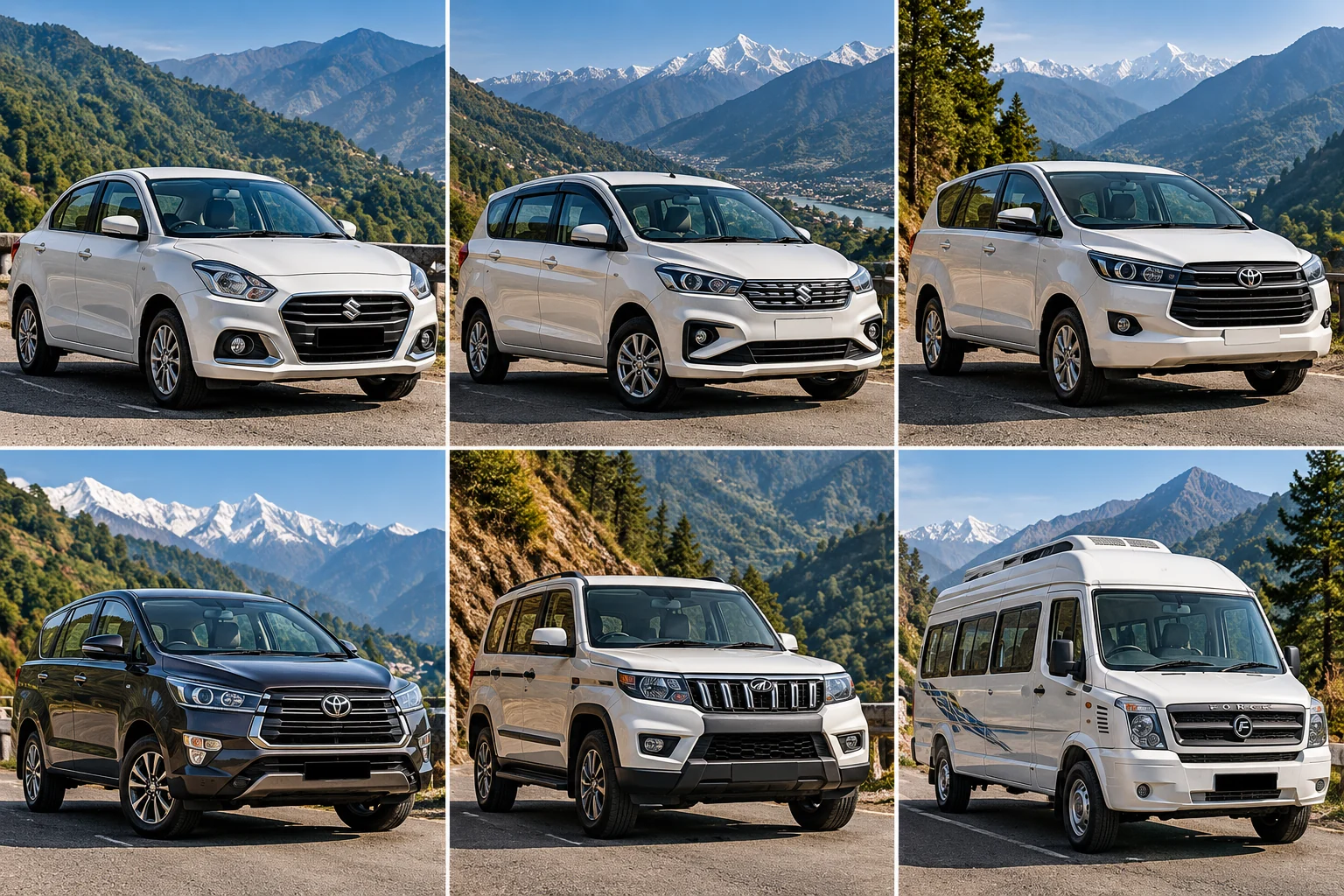 Dehradun taxi service – sedan, SUV and Tempo Traveller fleet